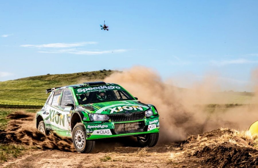 Nicol&aacute;s D&iacute;az y Luis Allende ganaron con el Skoda en el Rally de Coronel Pringles.