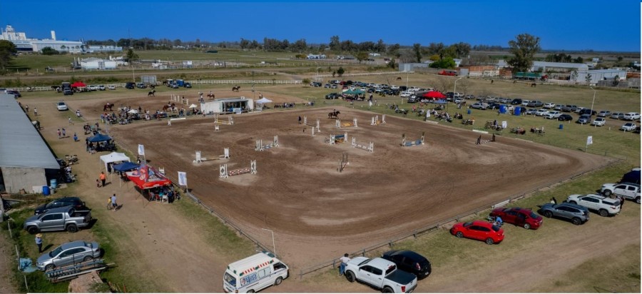 imagen aérea de las pistas de saltos.