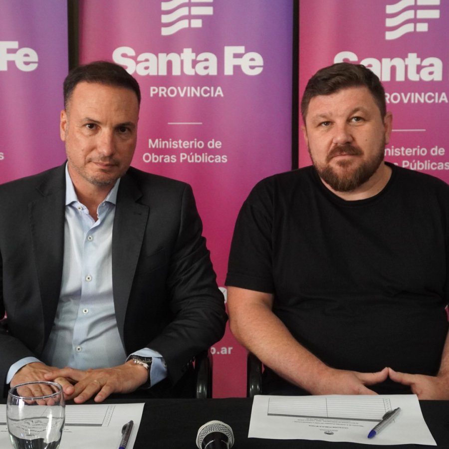 Lisandro Enrico y Pablo Pinotti durante su encuentro.