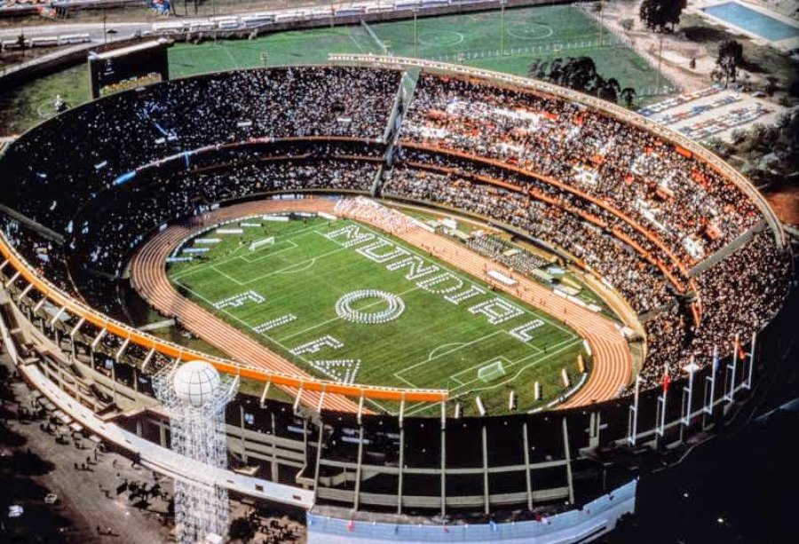 MONUMENTAL. El estadio utilizado para la realizaci&oacute;n de la ceremonia inaugural del Mundial 78.