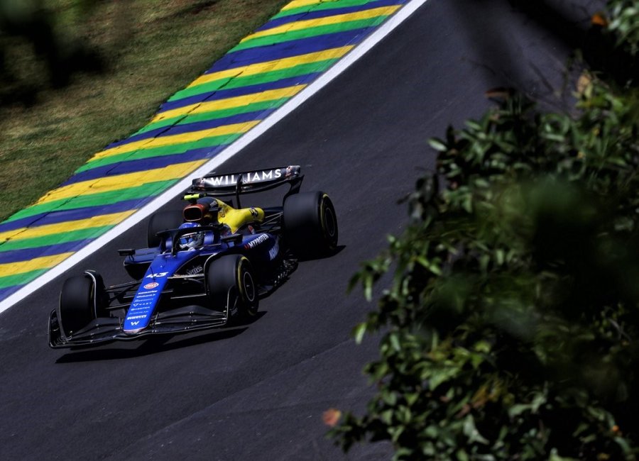 Franco Colapinto en el &uacute;nico ensayo en el circuito de Interlagos, en San Pablo.