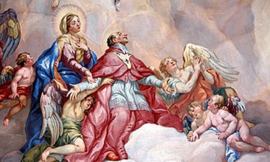 Intercesión de san Carlos Borromeo ayudado por la Virgen de Rottmayr.