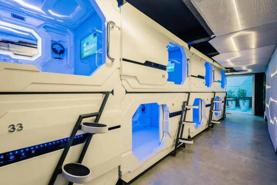 Las habitaciones del hotel cápsula son pequeñas, fieles al estilo japonés.