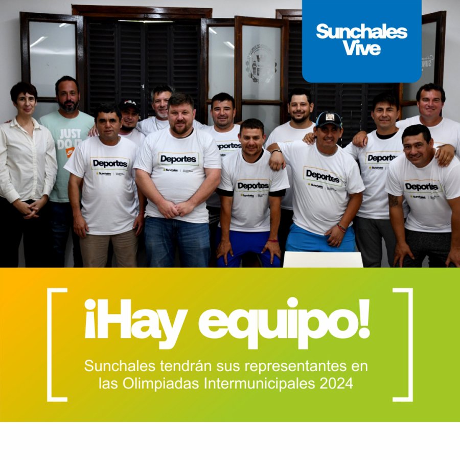 En el Municipio, elk equipo junto al Intendente y la Secretaria de Gobierno.