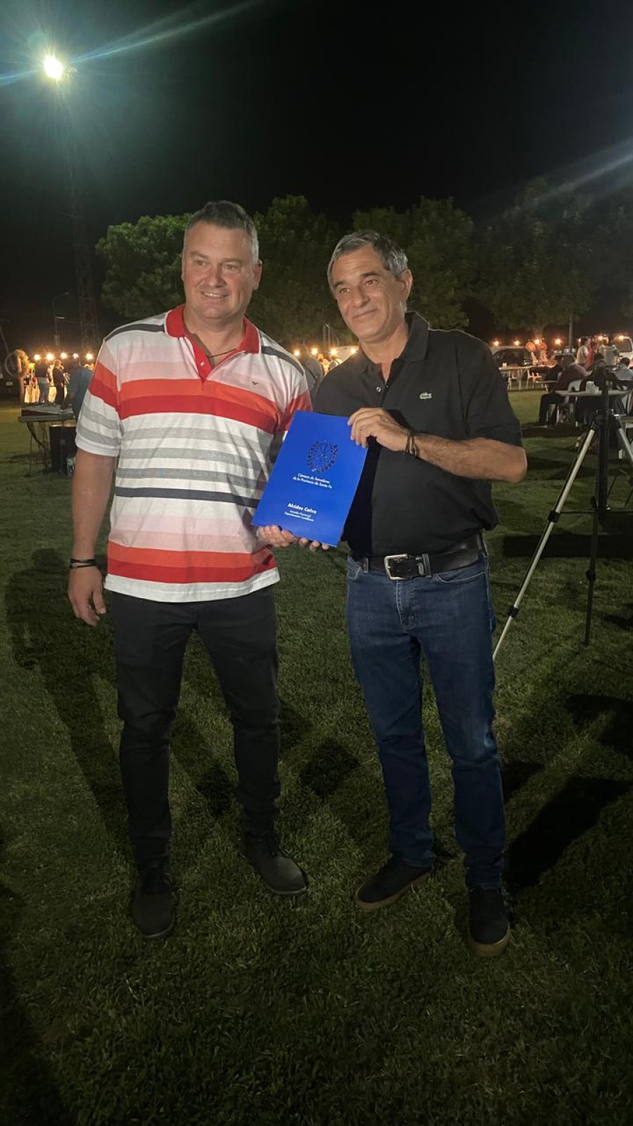 Marcelo beltramo y Sebastián Ballina durante el acto protocolar.