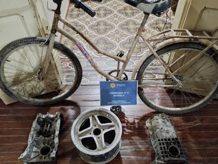 El sospechoso había sustraído elementos varios desde un taller mecánico.