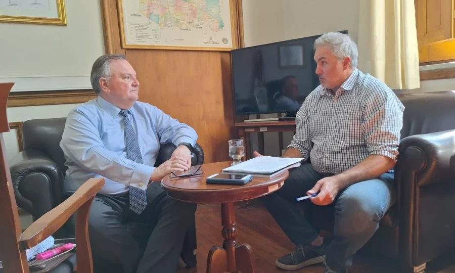 Felipe Michlig y Federico Sieber durante el encuentro.