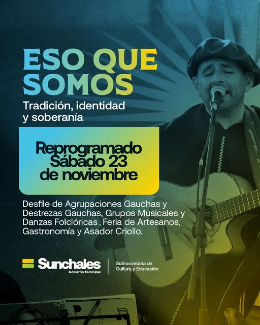 Anuncio difundiendo la nueva fecha.