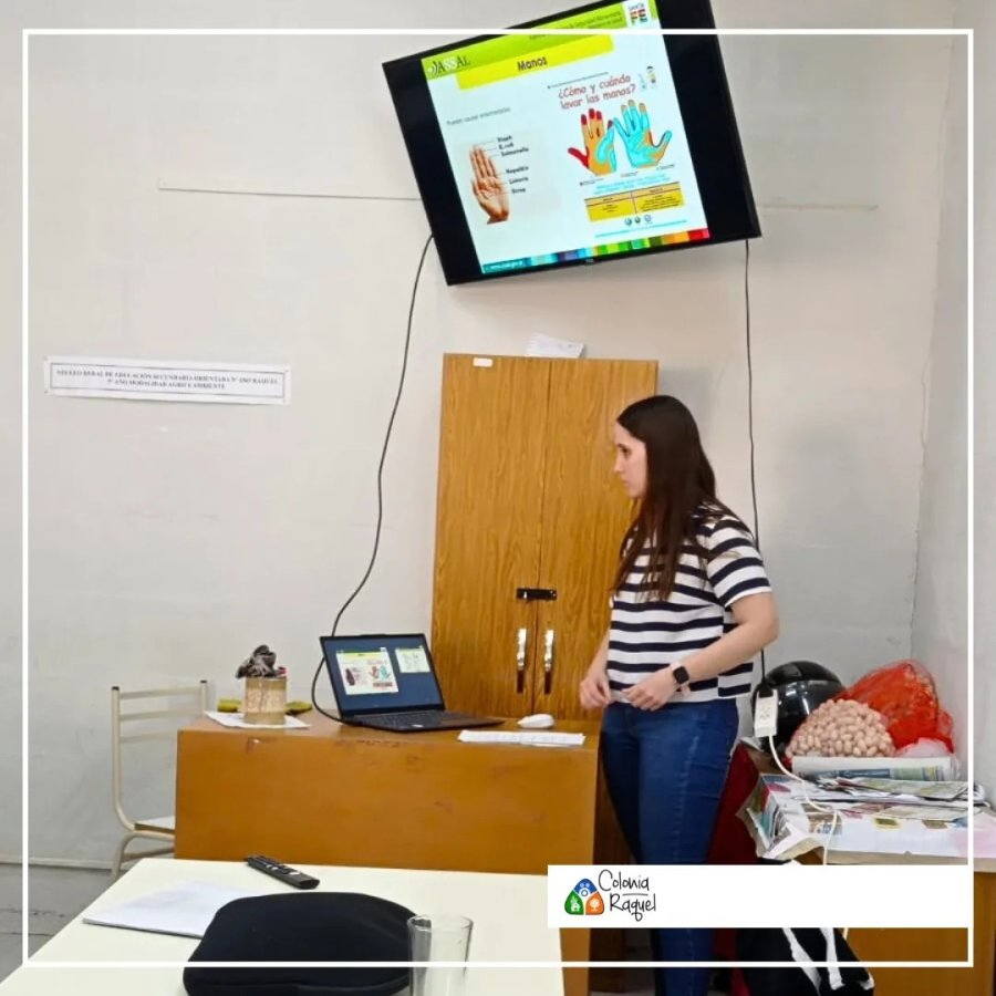 Rocío Perusia en su primera capacitación.