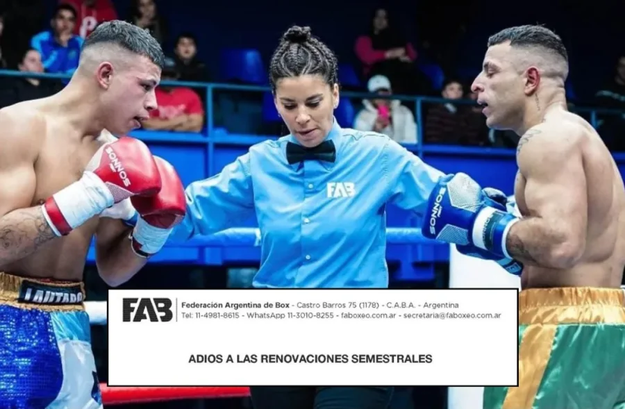 El comunicado de la Federación Argentina de Box.
