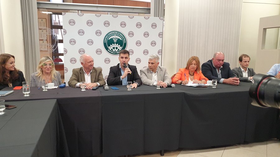 Beccani, Viotti, Rizzotto, Ramos y Martin, entre otros, durante el plenario de la Comisión de Industrias del CCIRR.