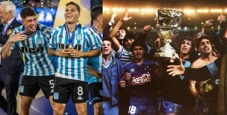 Racing campeón de la Copa Sudamericana 2024 y Super Copa Sudamericana 1988.