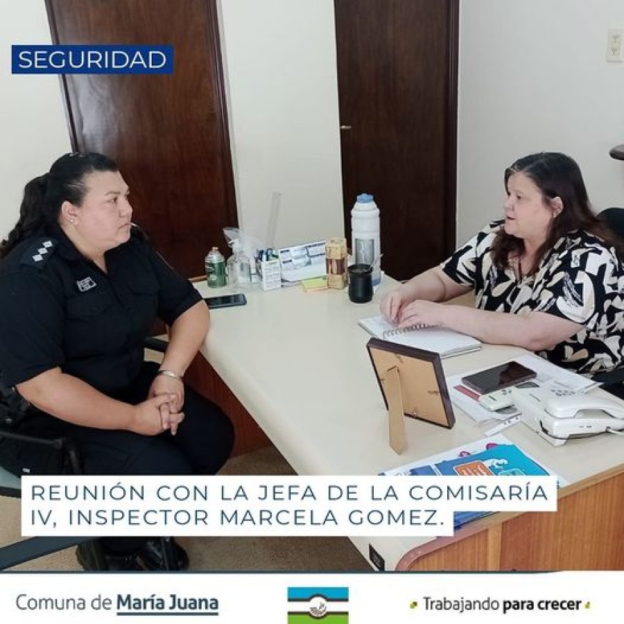 Marcela Gómez y Sandra Gaido durante el encuentro.