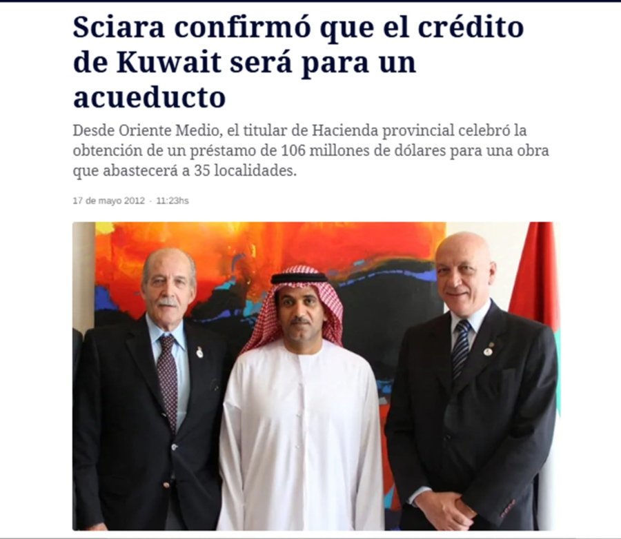 Antonio Bonfatti participó en el proceso de acuerdos vinculados a los acueductos entre Santa Fe y Córdoba.