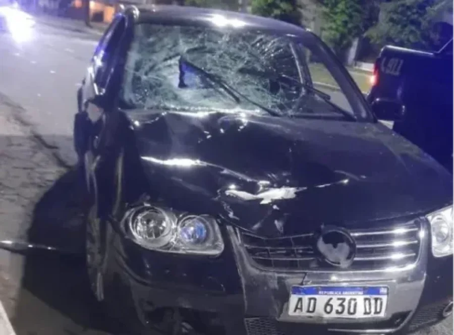 En el lugar constataron que el vehículo tenía el parabrisas totalmente astillado producto del impacto, entre otros daños visibles.