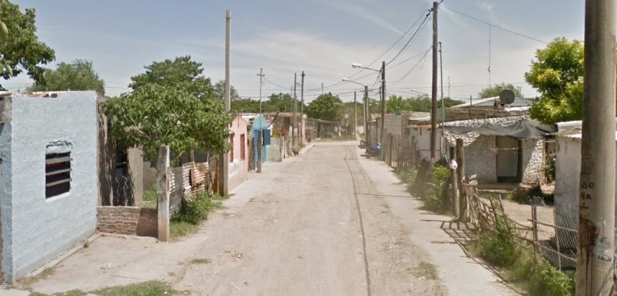 En esta cuadra de calle Entre Ríos, barrio Barranquitas, se desató la violenta gresca a los tiros entre familias.