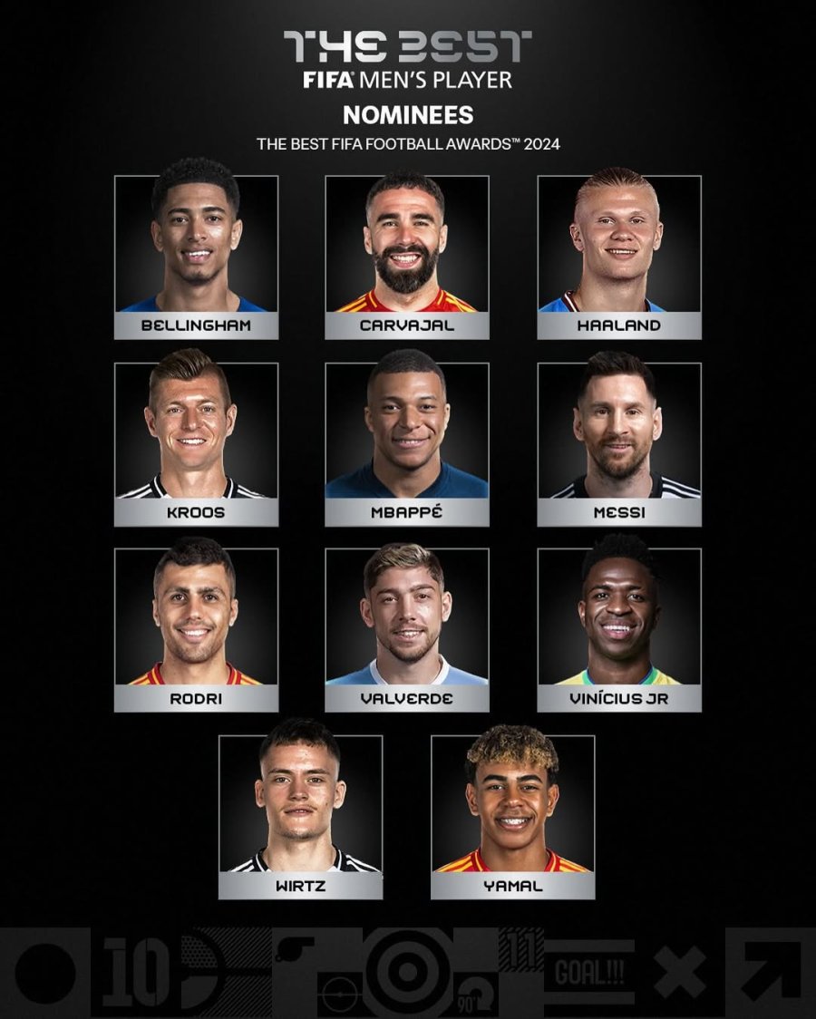 FIGURAS. Los nominados al premio The Best Jugador Masculino de la FIFA 2024.