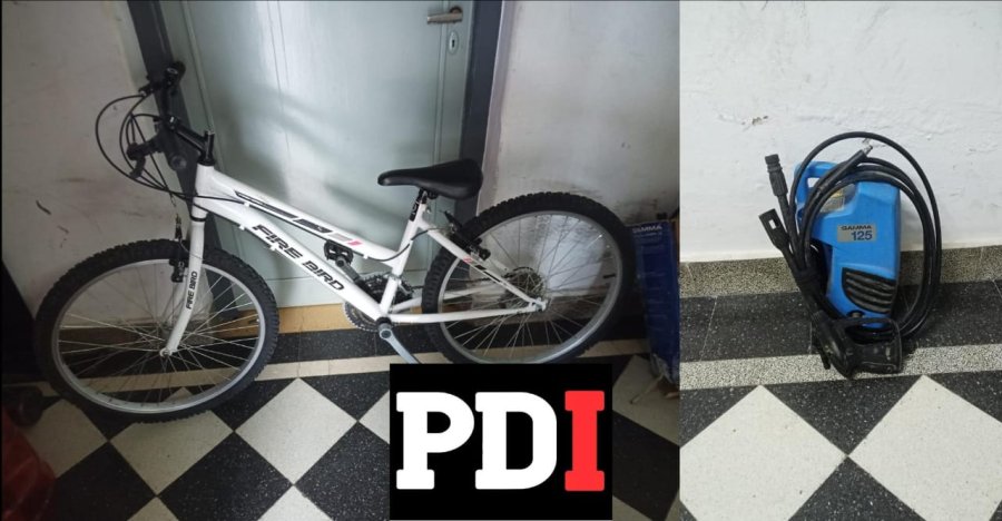 En el marco de esta investigación se procedió al secuestro de una bicicleta y una hidrolavadora.