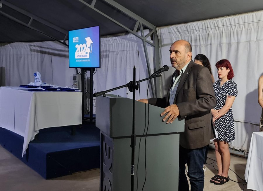 El decano de UTN FRRa, Ing. Oscar David, destac&oacute; la importancia de la Universidad para transformar positivamente la vida de las personas. (FOTO UTN FRRa)