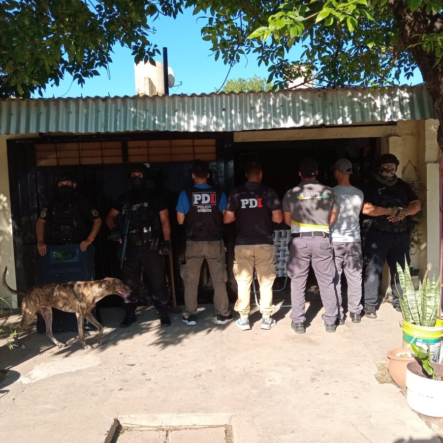 El allanamiento se realizó en una vivienda ubicada en Pasaje Interno al 500 de Sunchales.