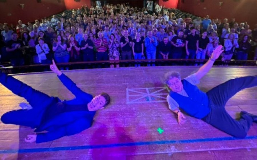 Tarico y Rotemberg con el p&uacute;blico rafaelino.