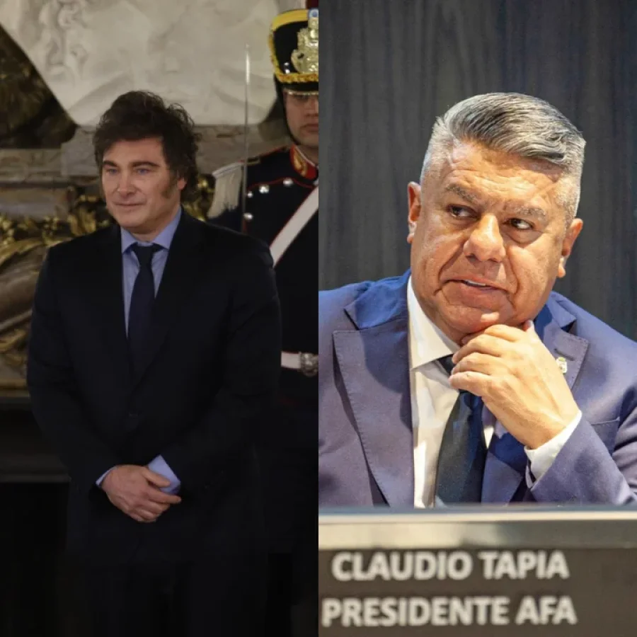 Javier Milei y Claudio Tapia, una guerra que no tiene fin.