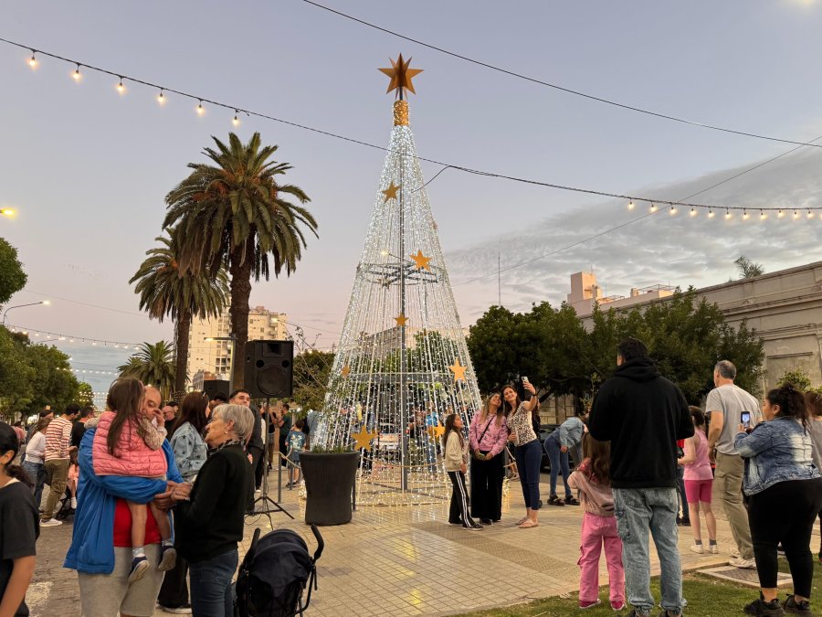 Se encendi&oacute; el &aacute;rbol de Navidad en la ciudad.