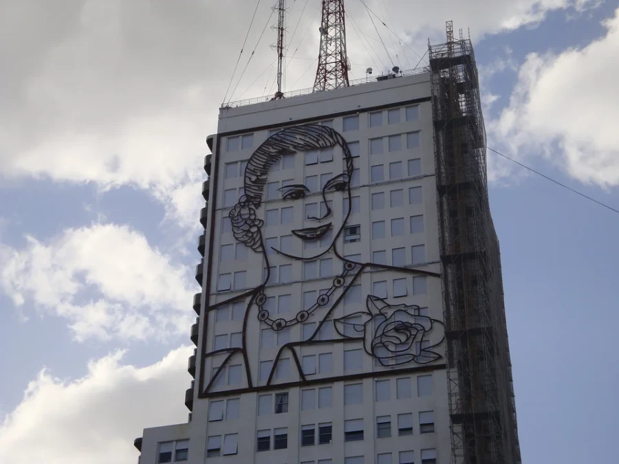 La imagen de Eva Perón en el ministerio de Desarrollo Social.