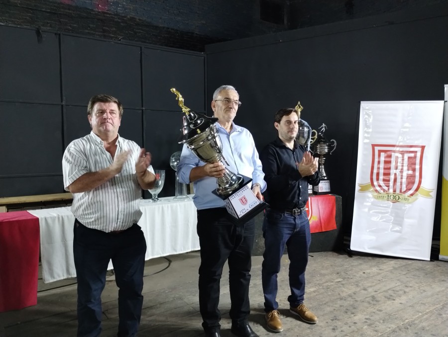 AUTORIDADES. Fabián Zbrun, Alcides Calvo y Hugo Morel.