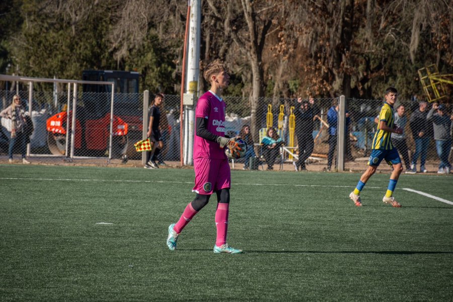 Benjamín Heinzmann, con la camiseta de Rosario Central, en uno de los partidos que disputó en este 2024.