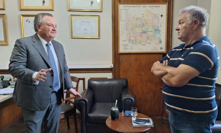 Felipe Michlig y Daniel Boscarol durante el encuentro.