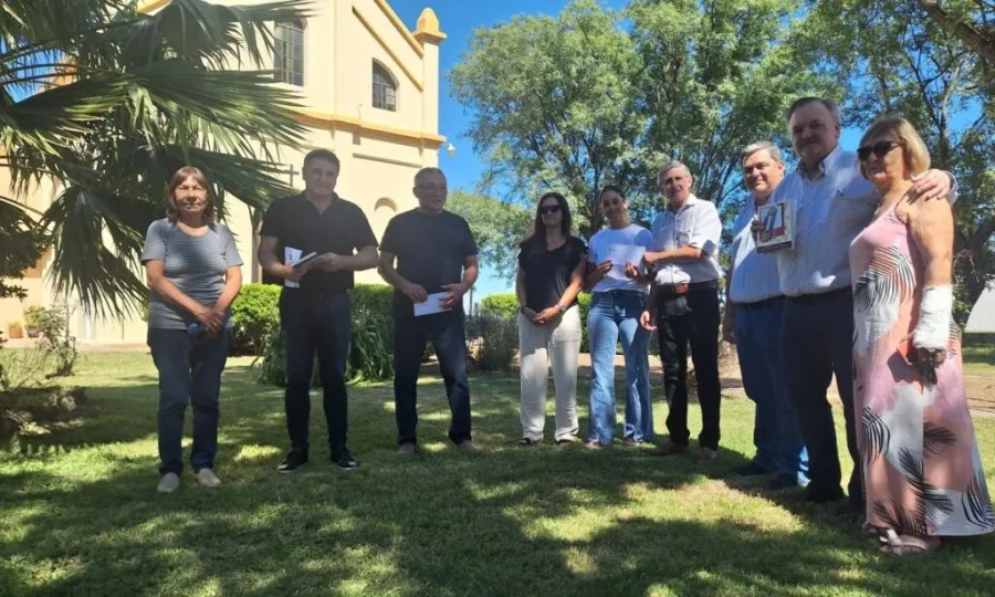 Un momento de la recorrida por obras.