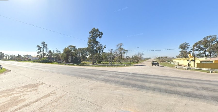 Imagen de la intersección de la Ruta N° 34 y el Camino N° 5 del tránsito pesado.