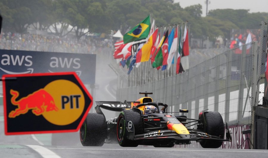 Max Verstappen dio una c&aacute;tedra bajo la lluvia en el Gran Premio de Brasil.