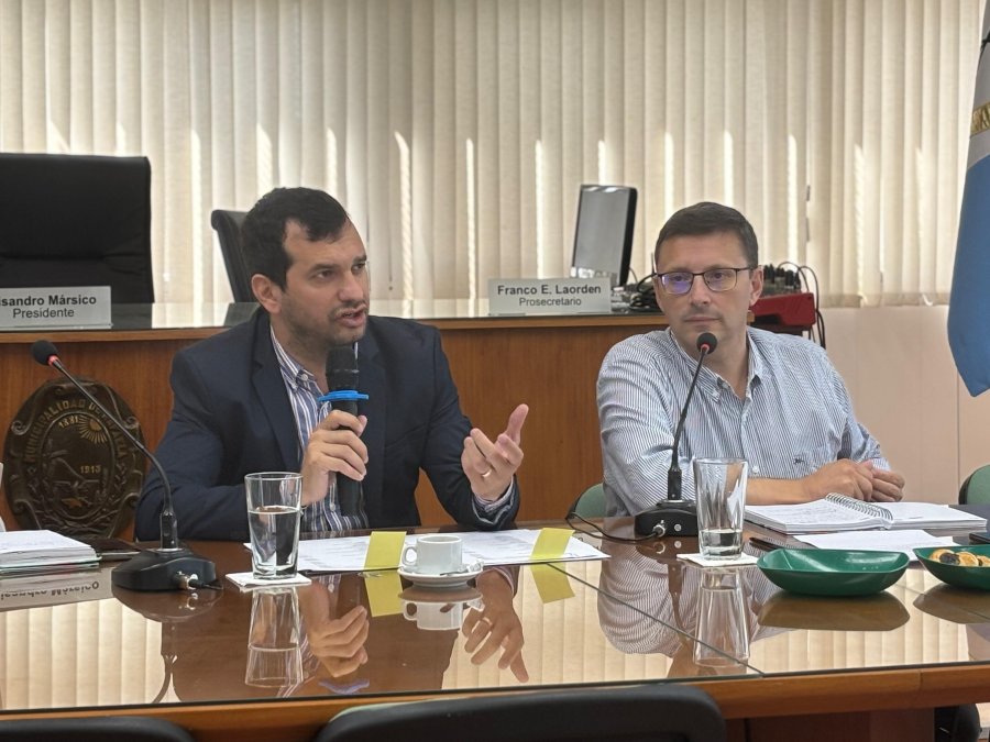 Mart&iacute;nez Saliba habl&oacute; sobre los proyectos en materia de seguridad. (PRENSA CONCEJO)