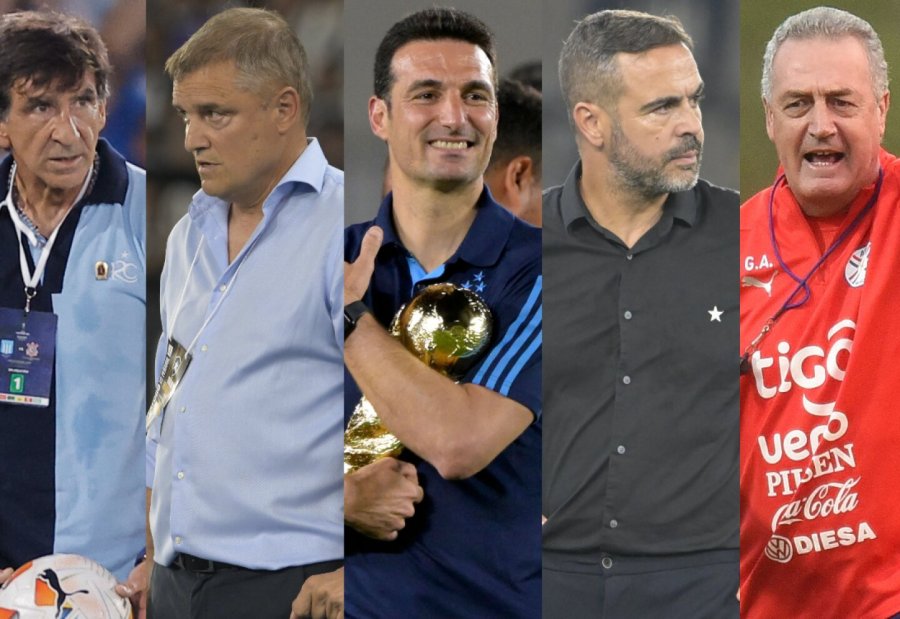 NOMINADOS. Costas, Aguirre, Scaloni, Jorge y Alfaro.
