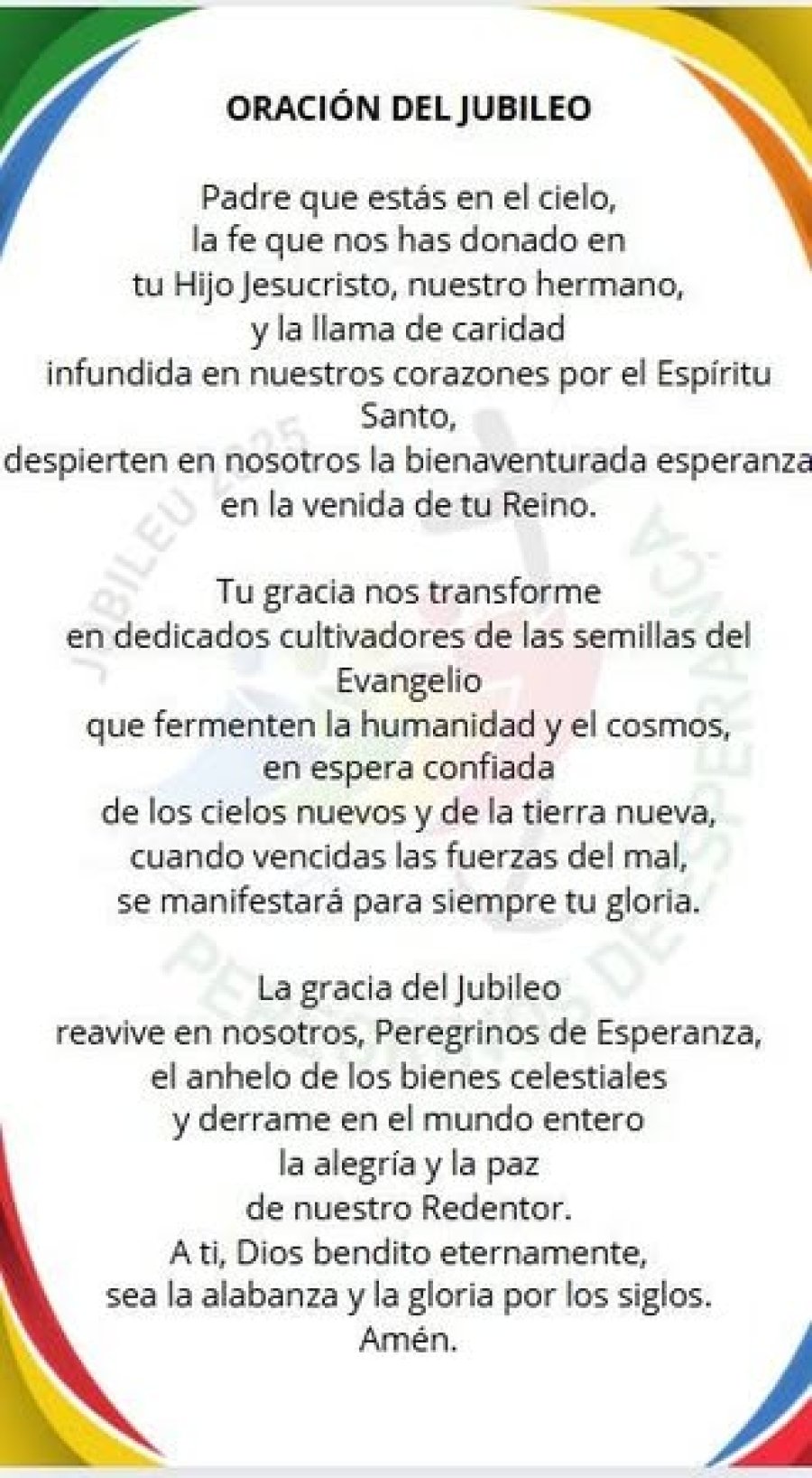 Oración del Jubileo.
