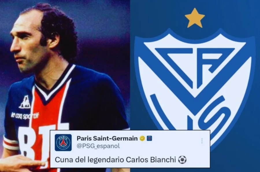 RECONOCIMIENTO. El club francés recordó a Bianchi con su paso como futbolista.