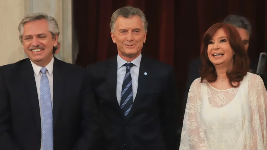 Alberto Fernández, Mauricio Macri y Cristina Kirchner.