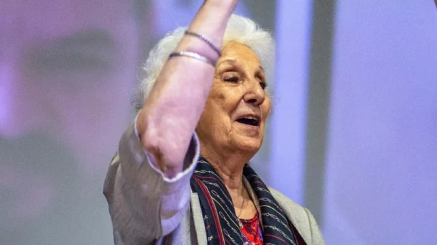 La presidenta de Abuelas de Plaza de Mayo, Estela de Carlotto en la Casa por la Identidad (ex ESMA).