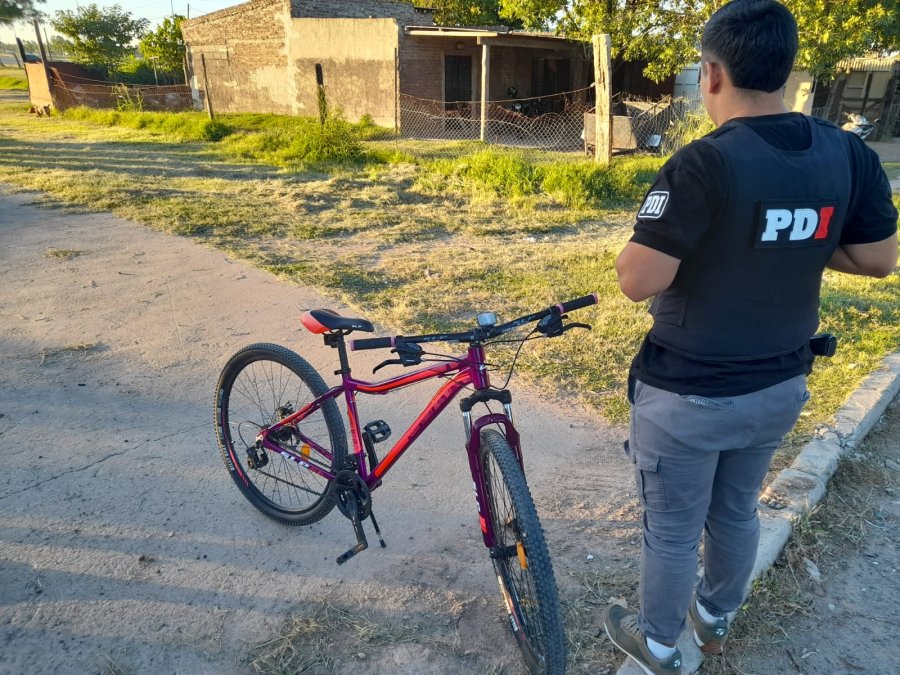 La bicicleta SLP robada y recuperada por Policía de Investigaciones.