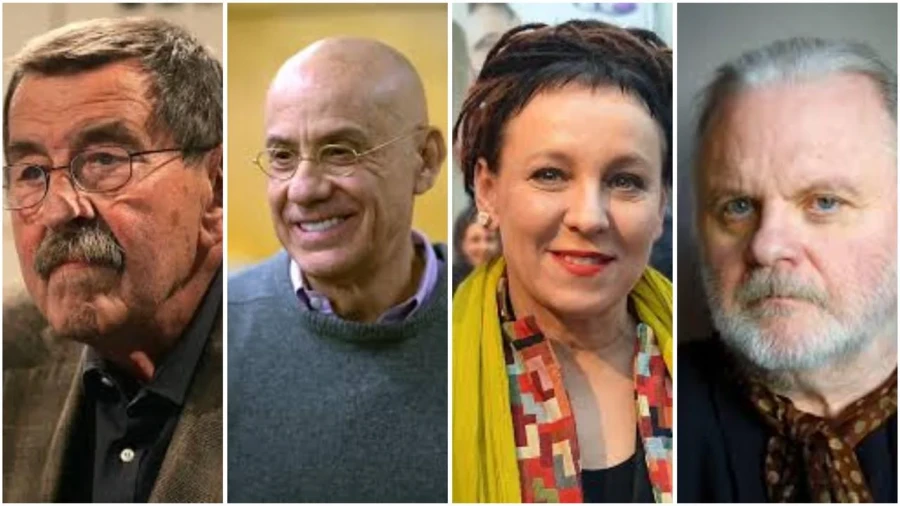 G&uuml;nter Grass, James Ellroy, Olga Tokarczuk y Jon Fosse.