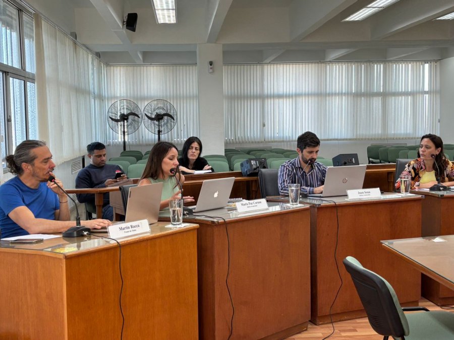 OPOSITORES. Mar&iacute;a Paz Caruso, Juan Senn, Valeria Soltermam y Mart&iacute;n Racca solicitaron al Ejecutivo que informe si el municipio recibi&oacute; alguna actuaci&oacute;n judicial sobre la suba de impuestos.