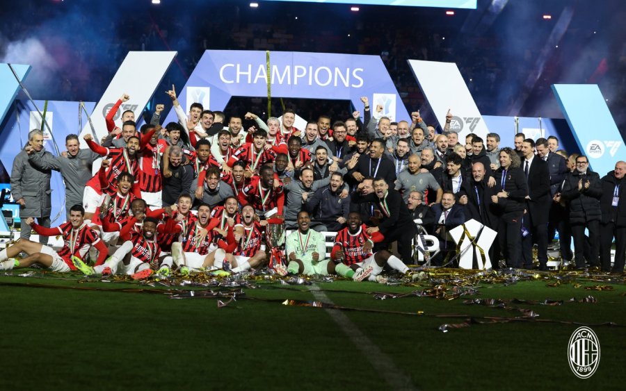 El Milan dio vuelta el partido y se llevó la Supercopa de Italia ante el Inter.