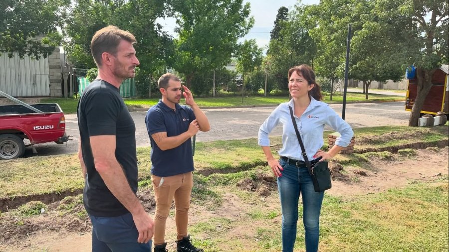 La recorrida por la obra.