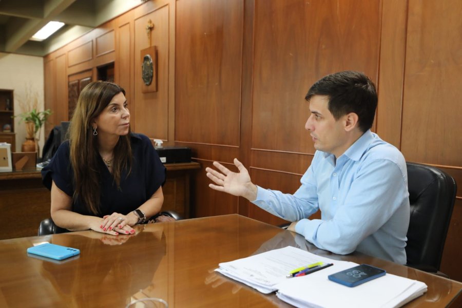 Leonardo Viotti junto a la diputada nacional por el PRO, Germana Figueroa.