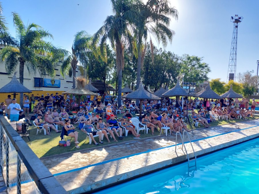 El balneario liberteño absolutamente colmado.