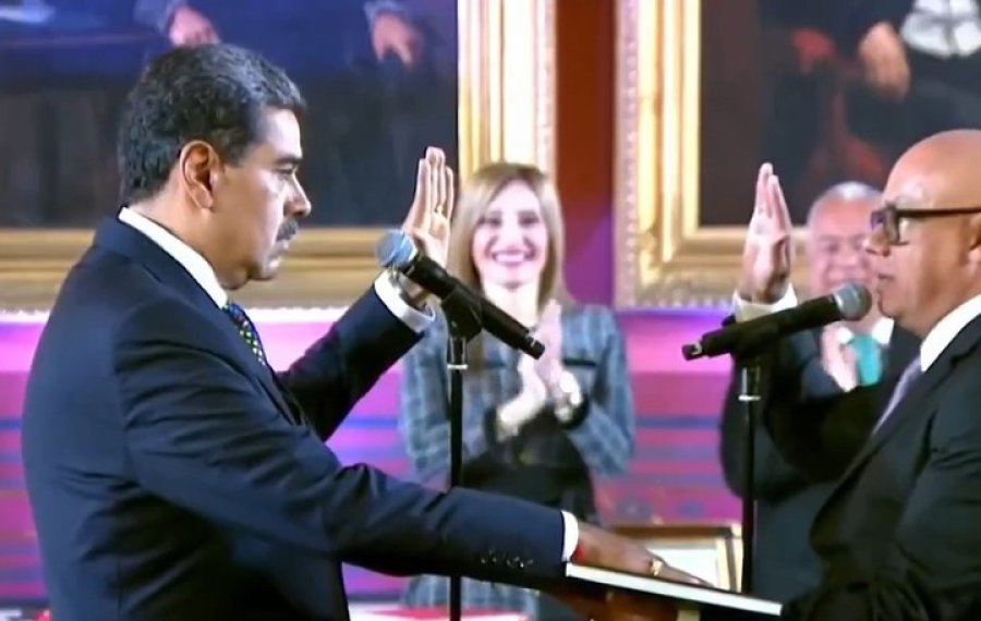 ASUNCION. Nicolás Maduro juró por un tercer mandato como presidente de Venezuela.