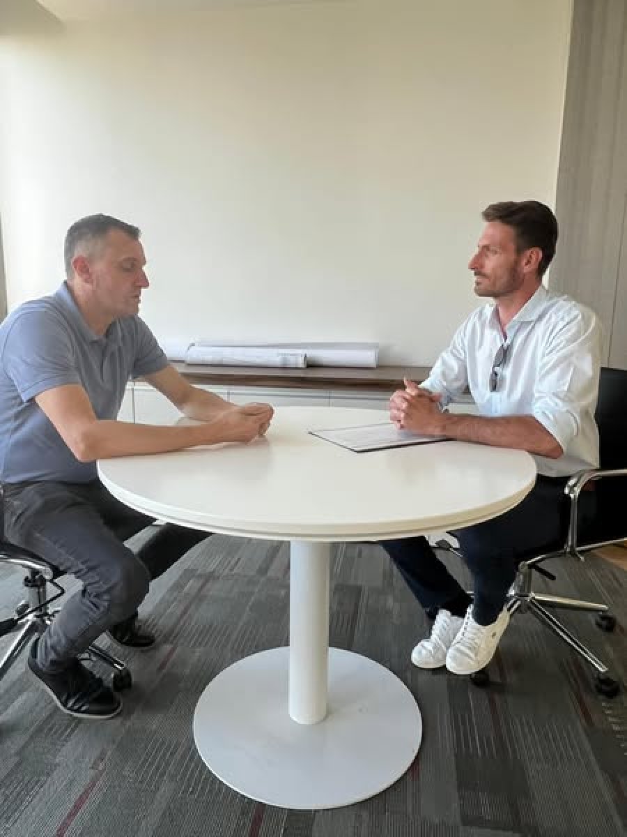 Rodolfo Giacosa y Gonazalo Aira durante la reciente reunión.