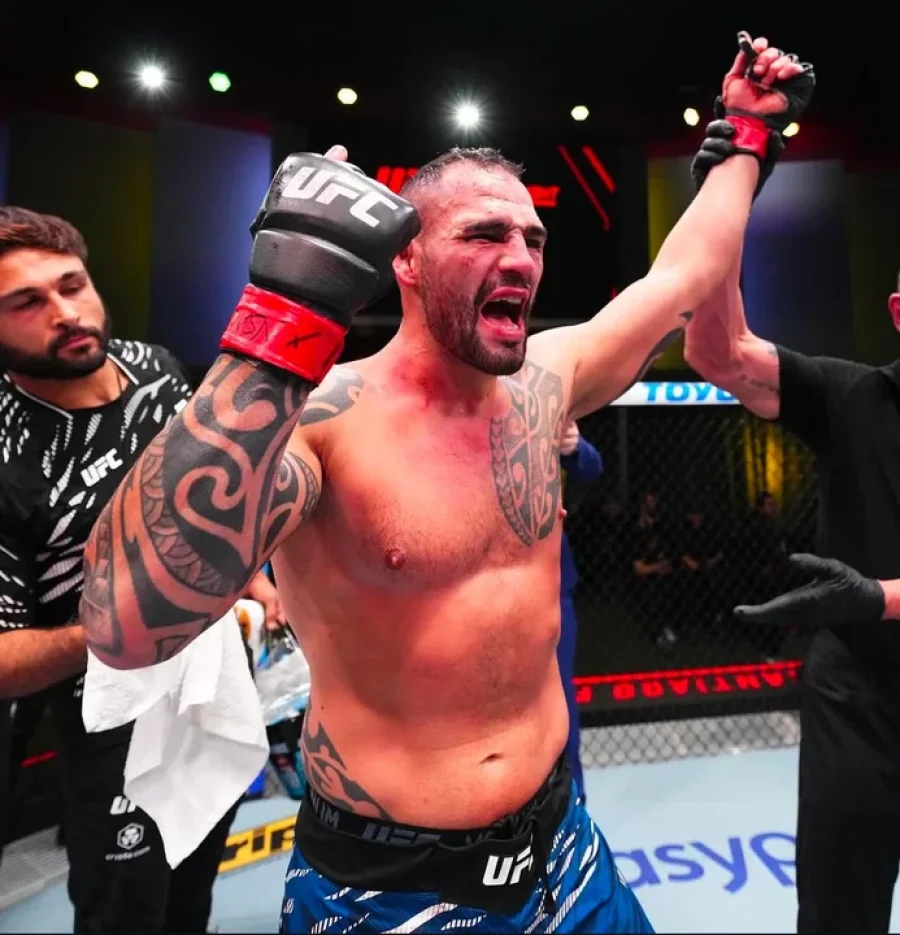 Santiago Ponzinibbio ganó por nocaut técnico.